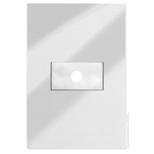 Placa Furo Horizontal 4x2 - RECTA Espelhada Gloss